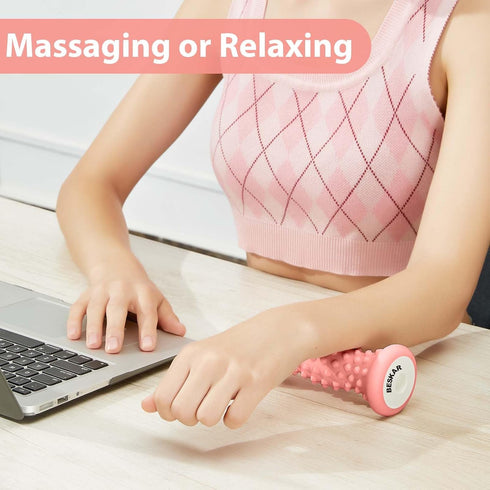 BESKAR Foot Massage Roller for Relief Plantar Fasciitis, Foot Reflexology Tool Pressure Point Massage Roller, Deep Tissue Massage for Relieving Fe...
