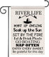 POFULL River House Life Better Garden Yard Flags River Cabin Gift Mountain House Gift Housewarming Gift (River Life Flag)...