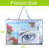 BUSOHA Art Portfolio Bag with Handle and Zipper - 2 PACK Large Clear Waterproof Poster Storage Bag for Artworks, Drawing Pads Supplies, Charts and...