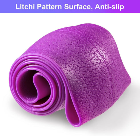 Spurtar Steering Wheel Cover, Soft Silicone Leather Texture Steering Wheel Covers, 14"-15" Anti-Slip Car Purple Steering Wheel Cover, Car Steering...