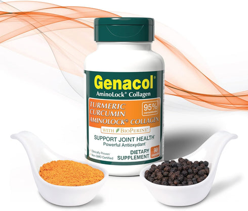 Genacol Turmeric Curcumin Collagen Supplement Enhanced Absorption with 95% Curcuminoids, Black Pepper & AminoLock Colageno | Supports Healthy Join...