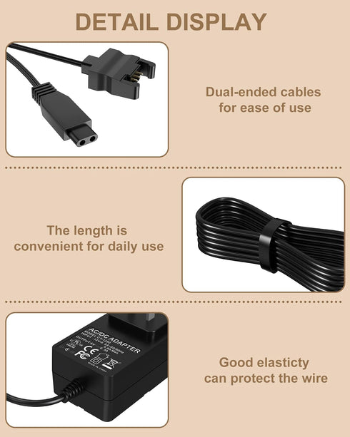 VHBW Replacement for SportDOG Charging Adaptor Only Compatible with SD-575E & SD-875E Remote Trainer...