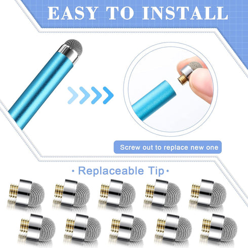 24 Pieces 0.30 Inch (Dia) Stylus Replacement Fiber Tip Compatible with MEKO and Bargains Dept 0.3-inch Tip Series Stylus......