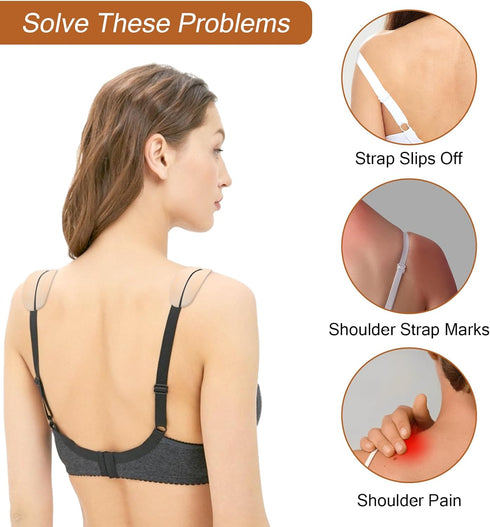 4 Pcs Bra Strap Holders for Slipping, Silicone Bra Strap Cushions Bra Strap Pads Non-Slip Shoulder Protectors Pads...