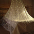 Bed Canopy Mesh Netting with Fluorescent Stars for Girls Kids Glow in Dark Hanging Bed Dome Canopy Crib Tent Easy Installation Mosquito Net for Si...