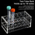 17mm Test Tube Rack with 18 Holes - Durable Transparent Centrifuge Tube Holder for 10ml and 15ml Test Tubes...