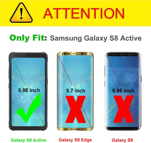 J&D Heavy Duty Dual Layer Hybrid Shock Proof Protective Rugged Bumper Case for Samsung Galaxy S8 Active, Purple...