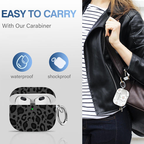 Compatible with Airpods 3rd Generation Case with Keychain/Lanyard/Cleaner Kit,Airpod Case 3rd Generation,3rd Generation Airpod Case[Front Led Visi...