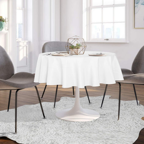 sancua 60 Inch Round Tablecloth (Fits 20-48 Inch Tables), Water Resistant Spill Proof Washable Polyester Table Cloth Decorative Fabric Table Cover...