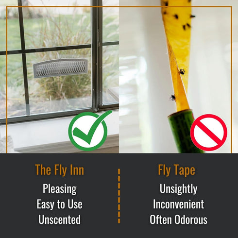 Dr. Killigan's The Fly Inn | Window Fly Traps | Sticky Fly Strip | Indoor Insect Trap | Catches and Hides Bugs | Better Than Fly Paper or Ribbon |...
