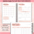 3 Month Fitness & Workout Planner for Women | Gym Journal, Weight Loss Tracker, Meal Planner, Self Care Habit Tracker - A5 Pink Watercolor...