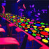 Haull 1 Pcs 118 x 39 Inches Neon Light up Dance Floor Glow in The Dark Runner Rugs UV Reactive Blacklight Rug Fluorescent Floor Runner for 80s 90s...