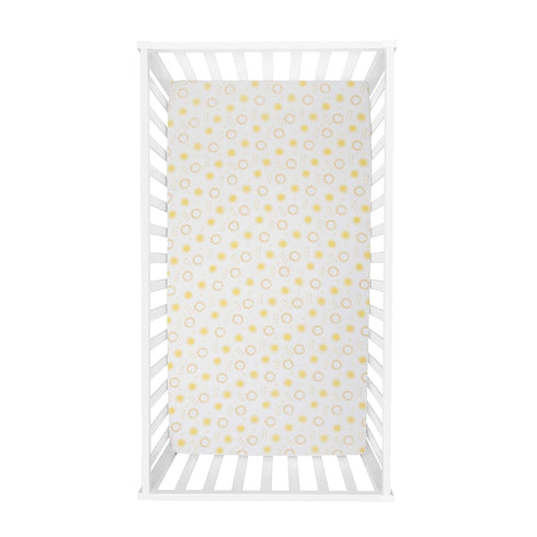Sammy & Lou Butterfly Sunshine 2-Pack Microfiber Fitted Crib Sheet Set, Fits Standard Crib Mattress 28 in x 52 in; Fully Elasticized,...
