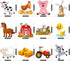 30 Pieces Farm Animal Party Hanging Swirl Decorations, Barnyard Theme Birthday Party Supplies Farm Animal Hanging Foil Swirls Ceiling Decor for Gi...