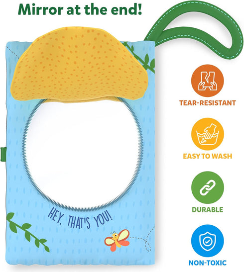 Skillmatics Peek-A-Boo Jungle Book - Soft Cloth Book for Baby, Infant & Toddler Toys, Crinkle Pages for Sensory Play, Gifts for Ages 6 Months and ...