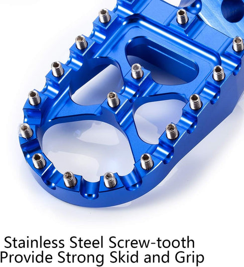 CNC Wide Foot Pegs MX for YZ85 2002-2019, YZ125 1997-2017, YZ250 1998-2019, YZ250F 2001-2019, YZ426F 2000-2002, YZ450F YZ125X YZ250X YZ250FX YZ450...