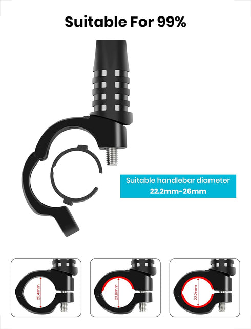 MAGICYCLE 2024 New 360 degree retractable Bike Mirrors 1 Pair Handlebar Rear View Mirror E-Bike Mirrors Adjustable Rotatable Safe Wide Angle HD Gl...