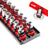 Ernst Manufacturing Socket Organizer Rails - Socket Boss 2-Rail 1/2-Inch-Drive Twist-Lock Socket Holder, 13-Inch, Red (8494) - Made in the USA...