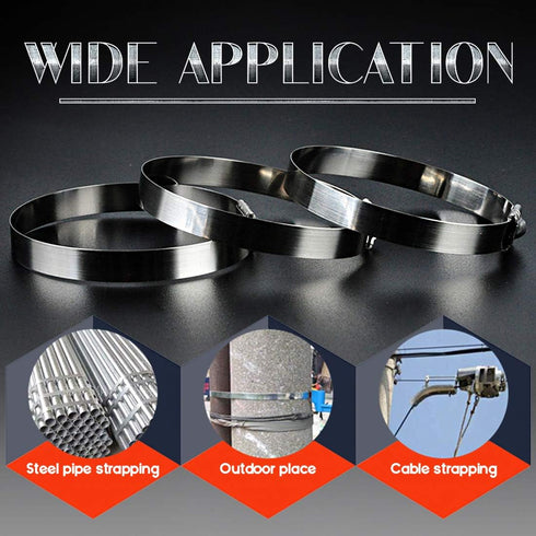 Swpeet 50Pcs 14 Inch Stainless Steel Exhaust Strap Wrap Coated Locking Cable Zip Ties Perfect for Automotive Parts, Home Repair, Computer Repair...