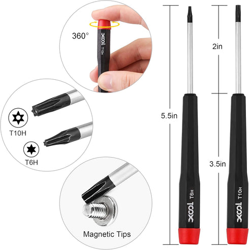XOOL Tri Tip Screwdriver, 17 in 1 Professional Screwdriver Game Bit Repair Tools Kit for Switch JoyCon PS3 PS4 PS5 Xbox One 360 Gamebit NES SNES D...