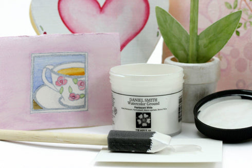 Daniel Smith Watercolor Ground, 4oz Jar, Pearlescent White, 284055013...