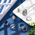 UNICRAFTALE Stainless Steel Blank Core Ring Settings Finger Ring Blanks for Inlay Comfort Grooved Finger Ring Round Empty Ring for Jewelry Making...