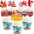 24 Pack Fireman Firefighter Cupcake Toppers Fire Truck Cupcake Toppers Fire Extinguishing Cupcake Toppers for Kids Adults Birthday Baby Shower Par...