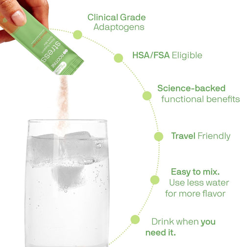 Stress Support Adaptogen Drink Mix Supplement to Help Energy, Mood, & Balance Cortisol Levels, Relaxation Natural Adaptogenic Herbal Mix....