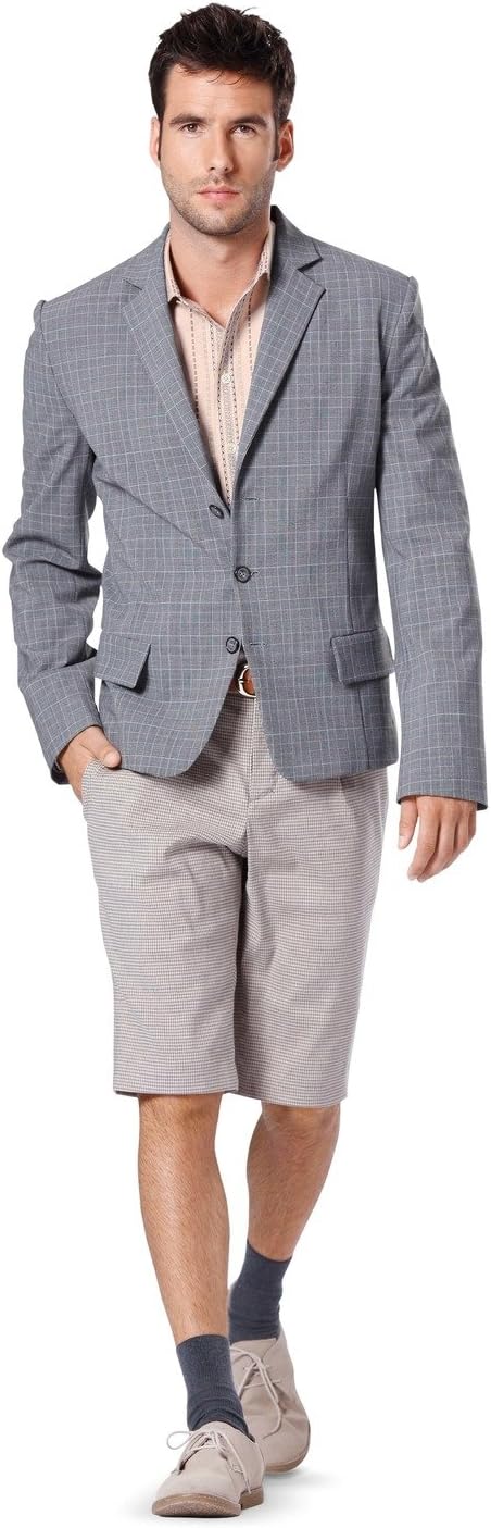 BURDA STYLE 7046 MEN'S SUIT - JACKET, SHORTS & PANTS SEWING PATTERN MEN'S SIZES: 34 36 38 40 42 44...