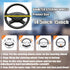 Leather Car Steering Wheel Cover, Universal 15 Inch for Car Truck SUV, Non-Slip and Breathable, Sport Style Design Odorless Steering Wheel Protect...