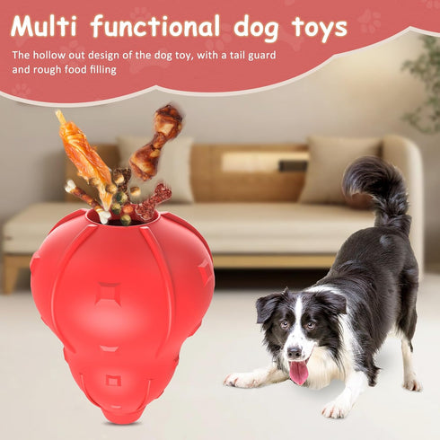 NOUGAT Dog Toy for Aggressive Chewers - Dog Chew Treat Toys Natural Rubber - Interactive Dog Toy for Small Medium Large Milk Flavor...