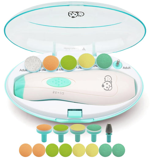 Baby Nail Trimmer 21 in 1, Usage Labeled Case & 13 Extra Replacement Tools, Royal Angels Baby Electric Nail File, Baby Nail Care, Nail Clipper New...