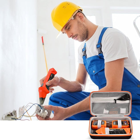Case Compatible with Klein Tools 80016/ ET310 Circuit Breaker Finder Tool Kit for RT250 GFCI Receptacle Tester Electrical Tools Bag Storage Organi...