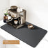 Coffee Mat(Dark Gray 12"x19''), Coffee Bar Mat for Countertop, Anti-Slip Absorbent Dish Drying Mat for Kitchen, Suitable for Coffee Machine, Coffe...