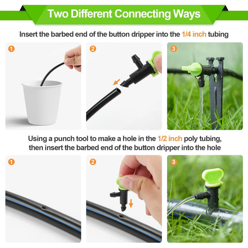 45 Pieces Drip Emitter Garden Flag Irrigation Dripper in 3 Sizes, 1 GPH, 2 GPH, 4 GPH Drip Irrigation Flag Emitter for Garden Watering System...