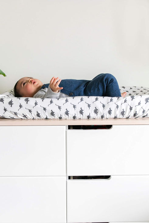 Premium Knit Changing Pad Cover by Copper Pearl: Soft, Stylish, and Universal Fit for All Standard Diaper Changing Pads, Trendy Design Changing Pa...