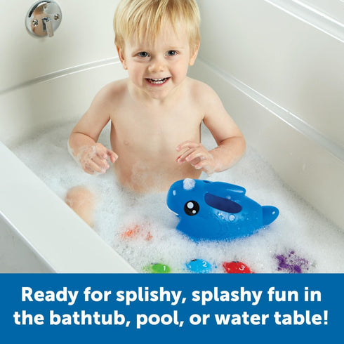 Learning Resources Steve The Scoop & Splash Shark, 7 Pieces, Ages 18 Months+, Toddler Learning Toys, Baby Toys ,Toddler Bathtub,Pool Toys, Water T...