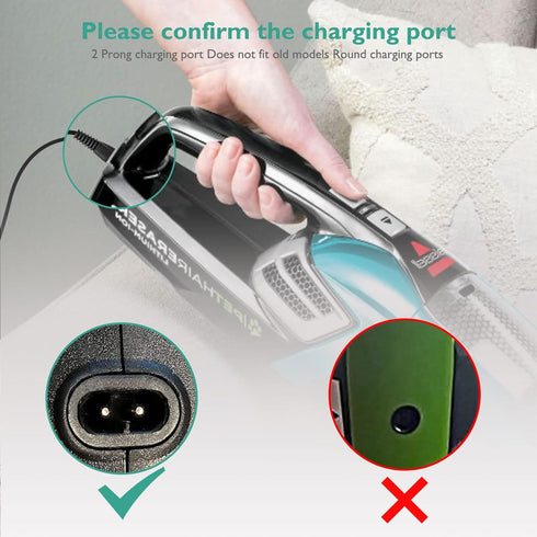 Charger Compatible with Bissell Pet Hair Vacuum 2390 2390A 23903 2284 2284W 14.4V Lithium Ion Cordless Hand Vacuum 1614206 Replacement Power Suppl...