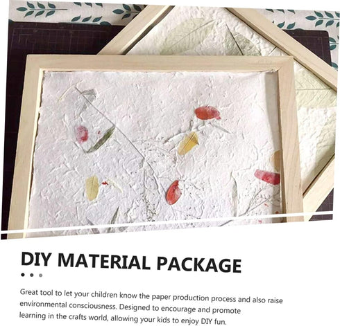 CORHAD Classic Wooden Frame Paper Making Kit - 2pcs DIY Craft Screen Printing Frame - Wooden Paper Making Mould and Deckle - Ideal for Handmade Pa...