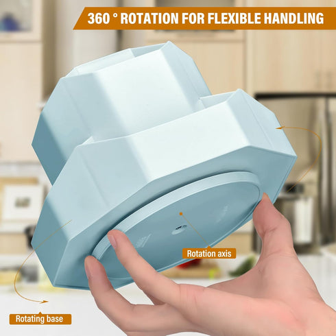 360 Degree Rotation Pen Holder,9 Slots Pencil Holder for Desk,Desk Organizer,Desk Accessories & Workspace Organizers,Apply Office, School, Home?Bl...