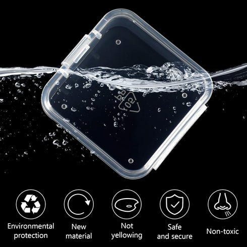 Blulu 12 Pieces Plastic Clear Storage Box Organizer with snap-tight closure latch Mini small Storage Containers Cases with Hinged Lid Hobby Modula...