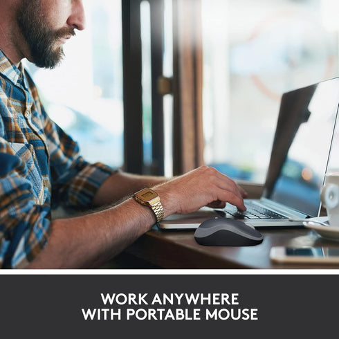 Logitech M185 Wireless Mouse, 2.4GHz with USB Mini Receiver, 12-Month Battery Life, 1000 DPI Optical Tracking, Ambidextrous PC/Mac/Laptop - Swift ...