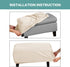 Turquoize Stretch Ottoman Cover Ottoman Slipcover Sofa Cover Footstool Protector Storage Ottoman Covers Furniture Protector Soft Rectangle slipcov...