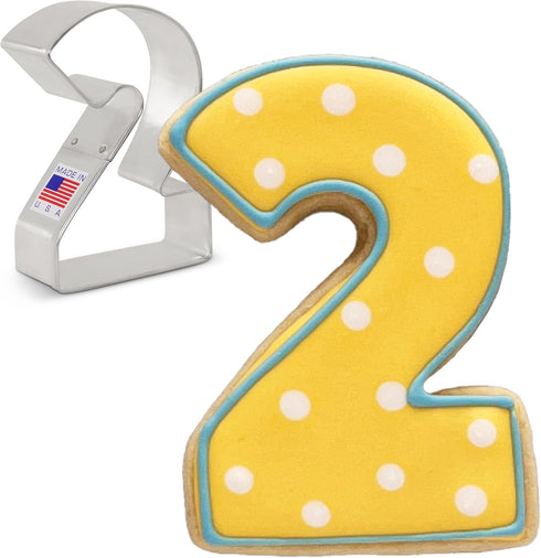 Ann Clark Cookie Cutters Number Two / #2 Cookie Cutter, 3.25" Made in USA...
