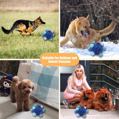 Dog Snuffle Ball-Interactive Puzzle Dog Toys Encourage Natural Foraging Skills Slow Feeder for Training and Stress Relief, Cloth Strip Hiding Food...