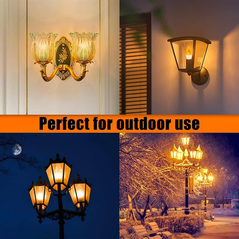 Bestview Flickering Light Bulbs,3 Modes Led Flame Effect Light Bulb, Smart E12 Chandelier Base Candle Fire Light Bulb for Halloween, Christmas,Par...