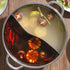UPKOCH Stainless Steel Pot with Divider Weldless Hot Pot Two-flavor Soup Pot Shabu Shabu Pot Induction Cookware with Handle for Gas Electric Stove...