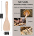 2pcs Wooden Spatulas for Cooking, 13inch Uncoated Beech Wood Turners for Frying, Non-Scratch Flat Spurtle for Pan & Wok, Cooking Utensils for Non ...