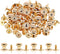 Swpeet 30Sets Gold 8x10x10mm Chicago Screws Round Head Button Stud Slotted Screws Nail Rivet Leather Rivets Craft Belt for DIY Craft Leather Craft...