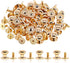 Swpeet 30Sets Gold 8x10x10mm Chicago Screws Round Head Button Stud Slotted Screws Nail Rivet Leather Rivets Craft Belt for DIY Craft Leather Craft...